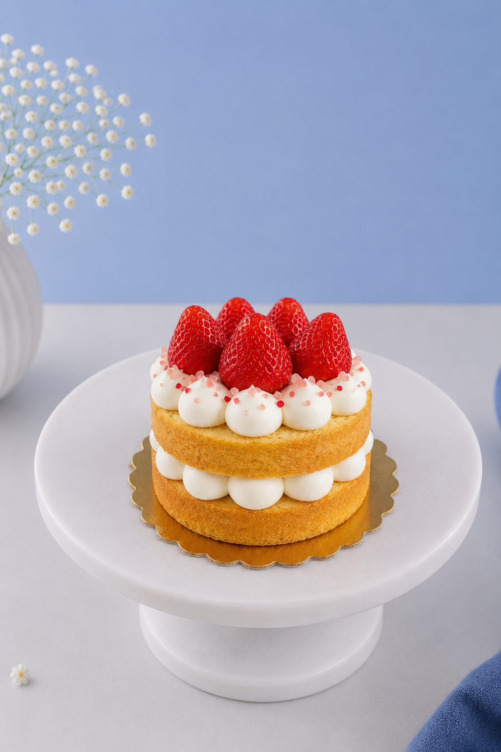 Strawberries and Cream Bento Cake