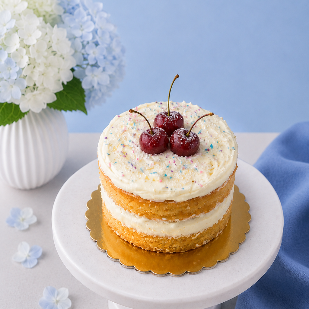 Coconut Cream Bento Cake