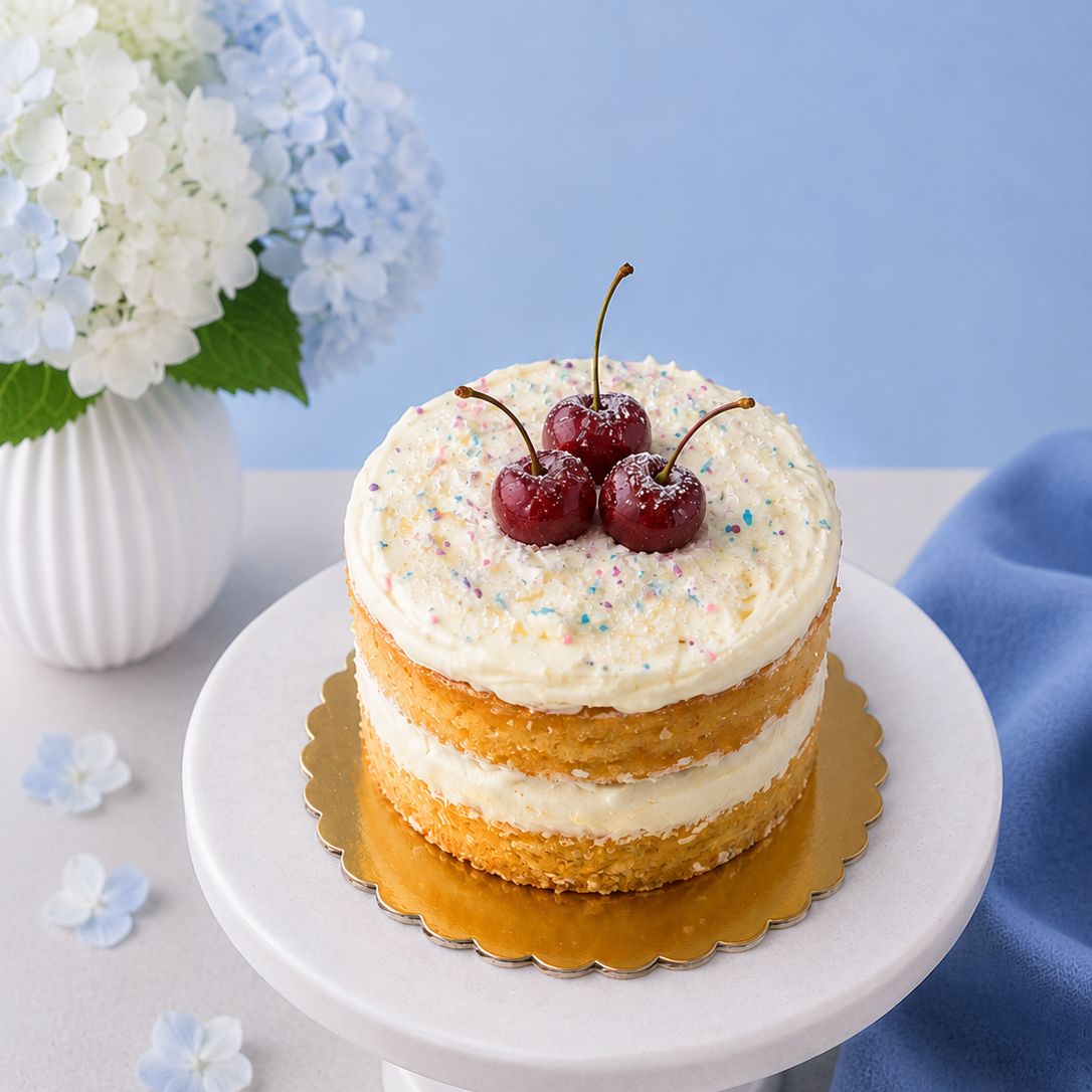 Coconut Cream Bento Cake